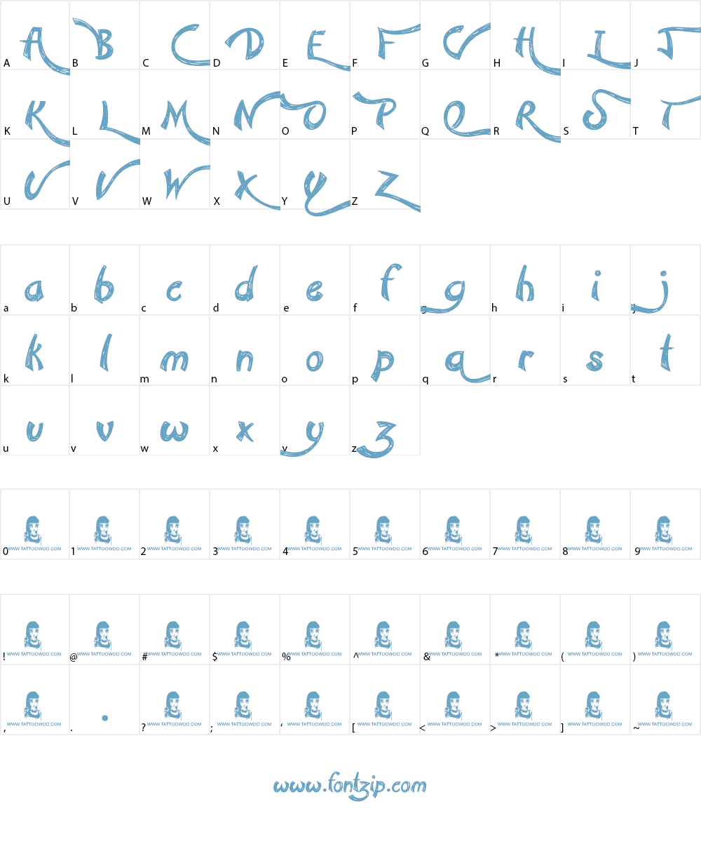 Confetti Stream Font Character